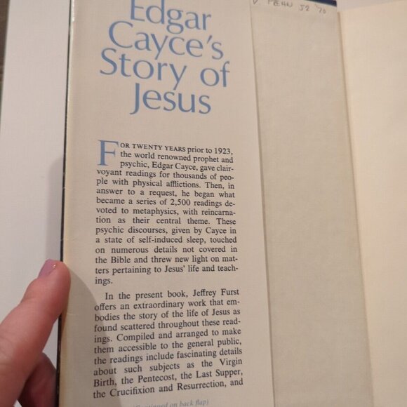 Edgar Cayce's Story of Jesus First American Edition 1969 HC DJ Vtg Jeffrey Hurst - Picture 2 of 10